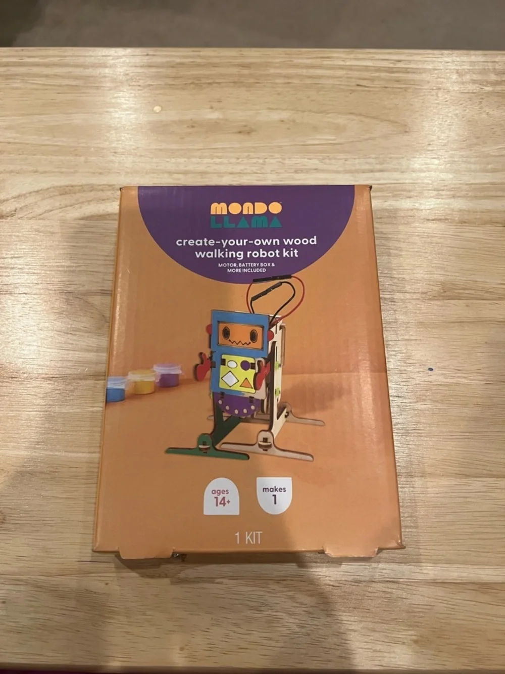 🤖 Mondo Llama Create-Your-Own Wood Walking Robot Kit | Multicolor | NEW 🤖